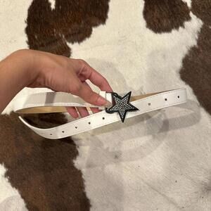 Women's White and Cream Belt